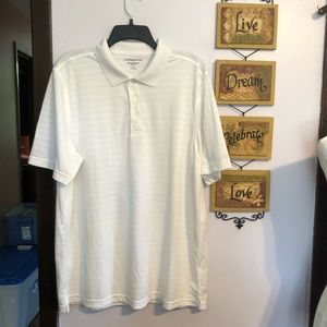 White ribbed polo